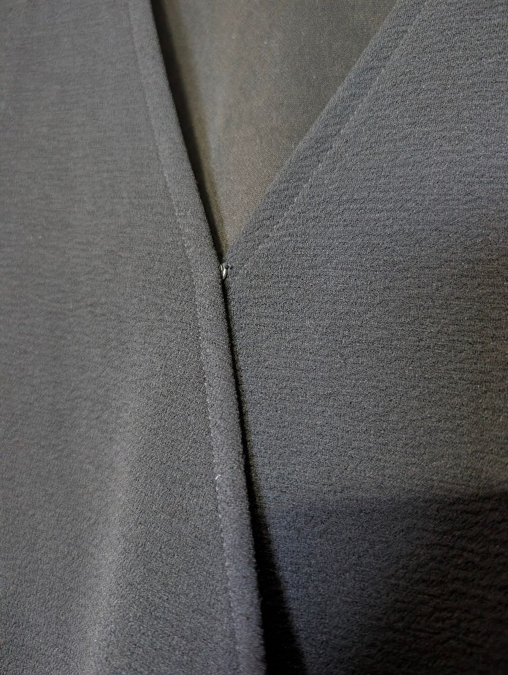 Madewell Texture & Thread Crepe Wrap Top Medium Black Side Tie Luxe Minimalist - Picture 6 of 9
